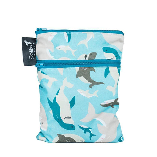 Colibri Sharks Dual Pocket Purse Sized Wet Bag - Tree Hugger Cloth Pads