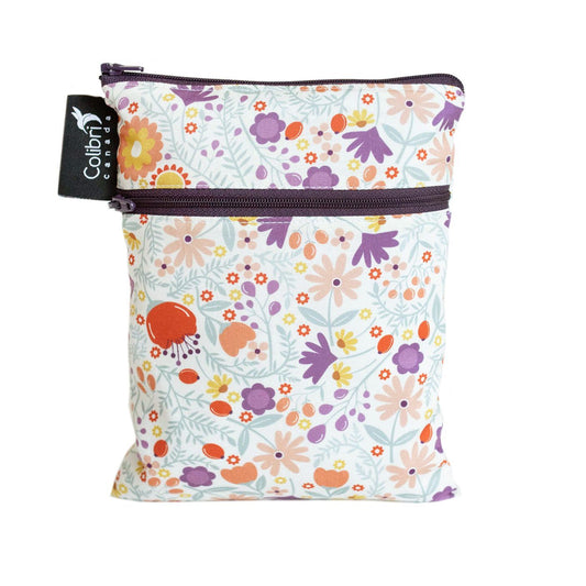 Colibri Wild Flowers Dual Pocket Purse Sized Wet Bag - Tree Hugger Cloth Pads