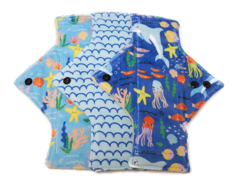 Under the Sea Minky Light Flow Day Pads – Tree Hugger Cloth Pads