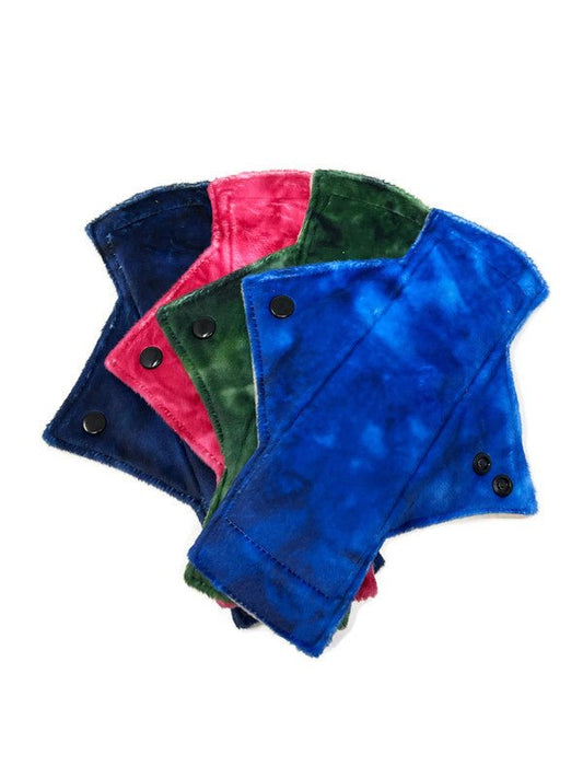 Marbled Solid Minky Heavy Day Pad Set of 4 - Tree Hugger Cloth Pads