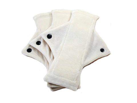 Natural Un - dyed Organic Bamboo Light Flow Day Pads x3 - Tree Hugger Cloth Pads