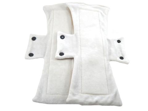 Natural Un - dyed Organic Bamboo Velour Night/Postpartum Pads x2 - Tree Hugger Cloth Pads
